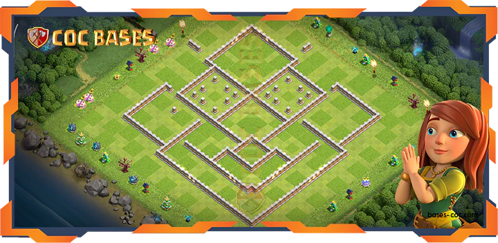 Walls - Top Farming Base TH11 with Link, Hybrid, Trophy, Anti AirElectro Layout - Clahs of Clans (346)