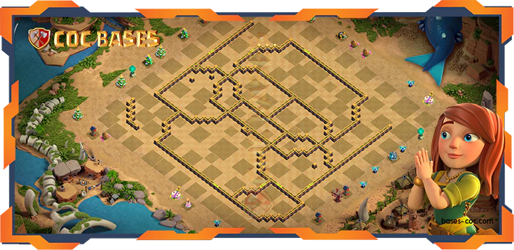 Walls - Top Farming Base TH14 with link, Anti AirElectro, Hybrid, Trophy - Clash of Clans (360)