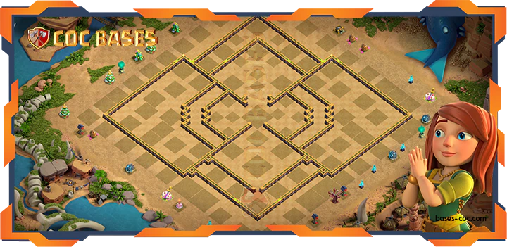 Walls - Top Farming Base TH14 with link, Trophy, Anti 2 Star Layout - Clash of Clans (391)
