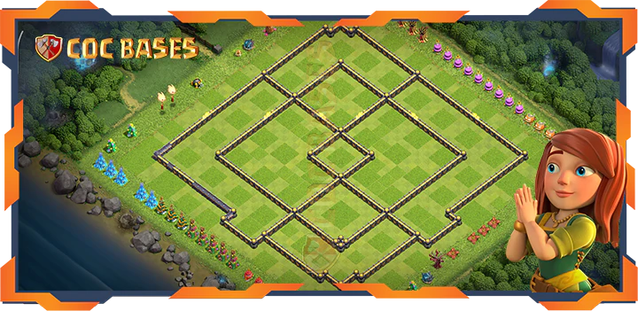 Walls - Top Farming Base TH18 with Link, Anti 3 Star, Anti Everything Layout - Clash of Clans (62)