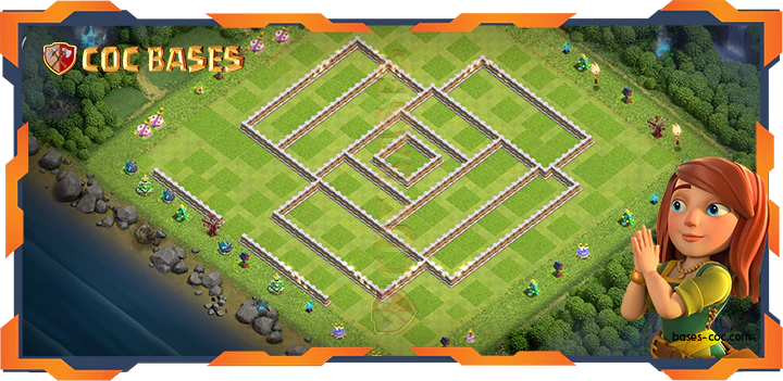 Walls - Top Farming Bases TH14 with Link, Anti 3 Star, Hybrid Layout - Clash of Clans (335)