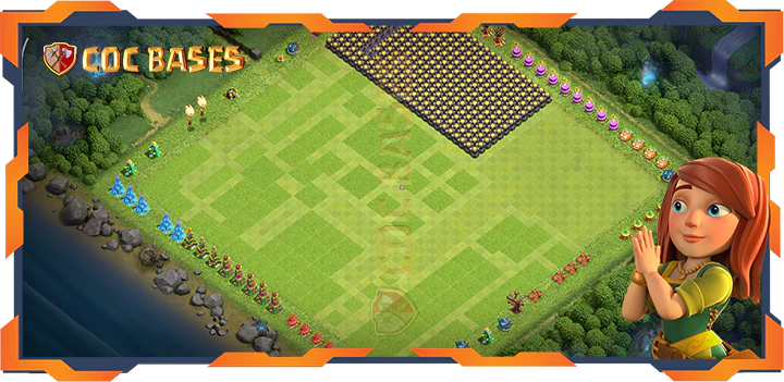 Walls - Top Troll Base TH18 with Link, Funny Layout - Clash of Clans (65)