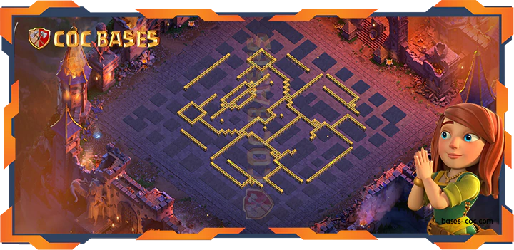 Walls - Top War Base TH14 with link, Anti 3 Star Layout - Clash of Clans (373)