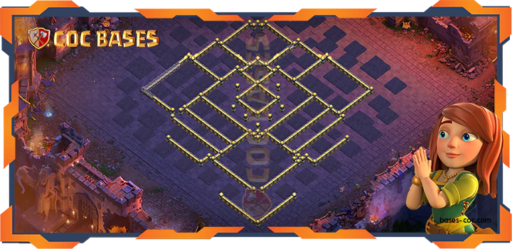 Walls - Top War Base TH18 with Link, Anti 2 Star, Anti Everything Layout - Clash of Clans (58)