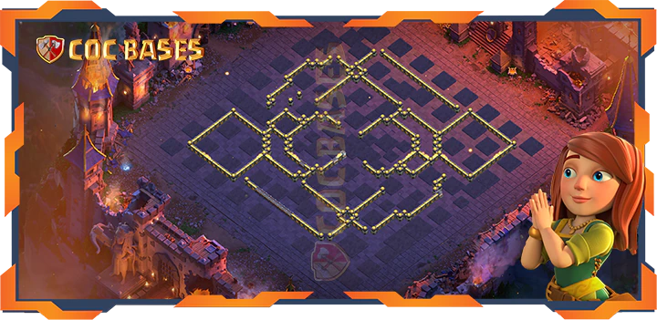 Walls - Top War Base TH18 with Link, Anti 2 Star, Defense, Anti Everything Layout - Clash of Clans (73)