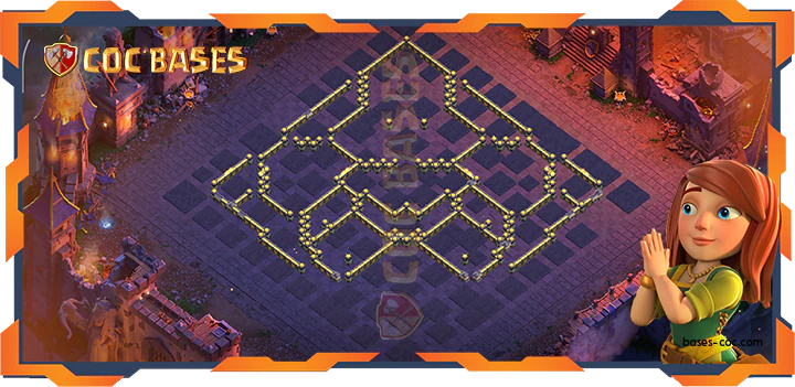 Walls - Top War Base TH18 with Link, Anti 3 Star, Anti Everything Layout - Clash of Clans (51)