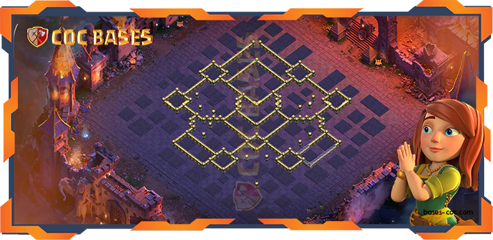 Walls - Top War Base TH18 with Link, Anti 3 Star, Anti Everything Layout - Clash of Clans (56)