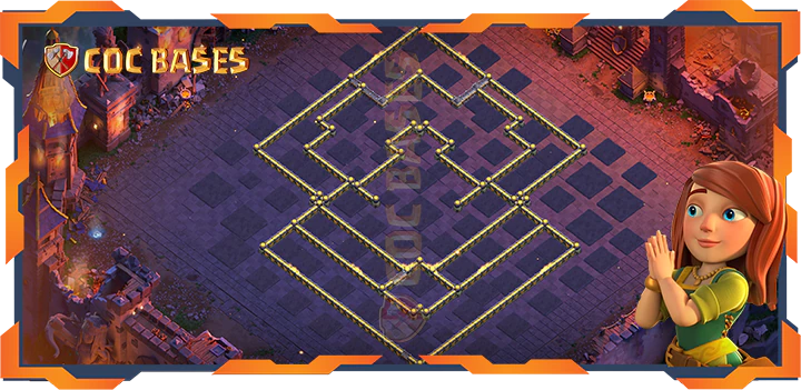 Walls - Top War Base TH18 with Link, Anti 3 Star, Anti Everything Layout - Clash of Clans (68)