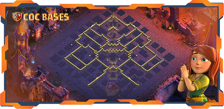 Walls - Top War Base TH18 with Link, Anti 3 Star Layout - Clash of Clans (55)