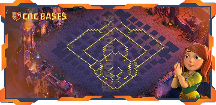 Walls - Top War Base TH18 with Link, Defense, Anti 3 Star Layout - Clash of Clans (71)