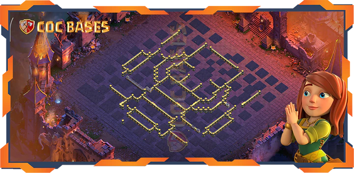 Walls - Top War Base TH18 with Link, Defense, Anti Air Electro Dragon Layout - Clash of Clans (64)