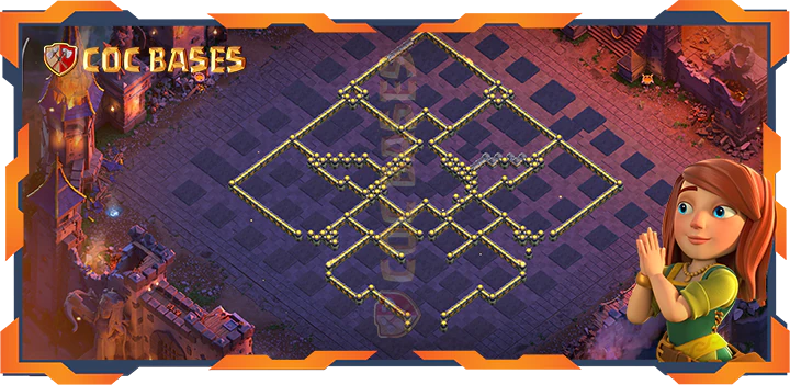 Walls - Top War Base TH18 with Link, Defense, Anti Air Electro Dragon Layout - Clash of Clans (74)