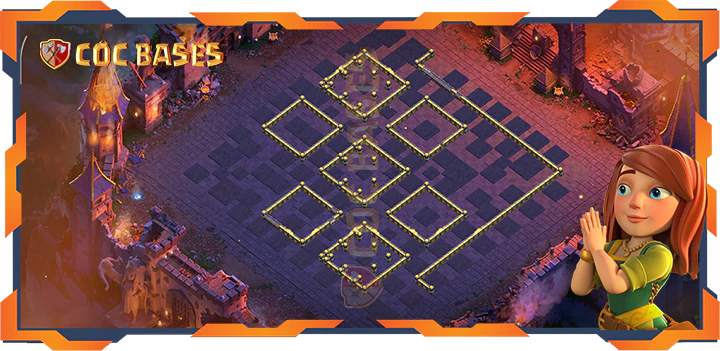 Walls - Top War Base TH18 with Link, Defense, Anti Everything Layout - Clash of Clans (61)