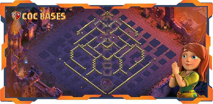 Walls - Top War Base TH18 with Link, Defense, WarCWL, Anti Everything Layout - Clash of Clans (52)
