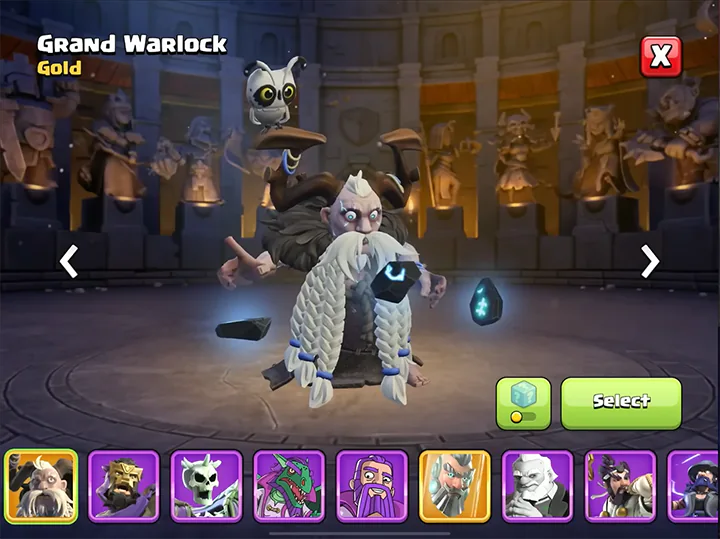 Grand Warlock - New skin for Grand Warden in Frost Age Season December 2025