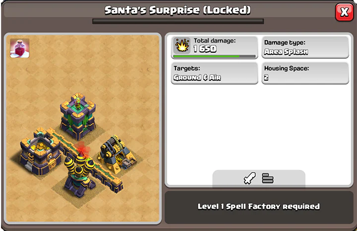 SchmelzcHAOS Event december 2025 – Clash of Clans 67 Santas Surprise temporary spell