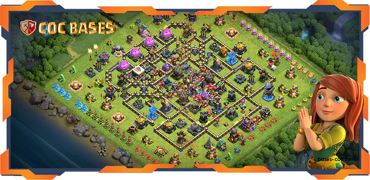 Top Anti 2 Star Base TH18 with Link, Hybrid Layout - Clah of Clans (82)