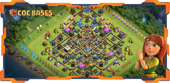 Top Anti 2 Star Base TH18 with Link, Hybrid Layout - Clah of Clans (89)