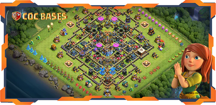 Top Base TH18 with Link, Anti 2 Star, Hybrid Layout - Clash of Clans (125)