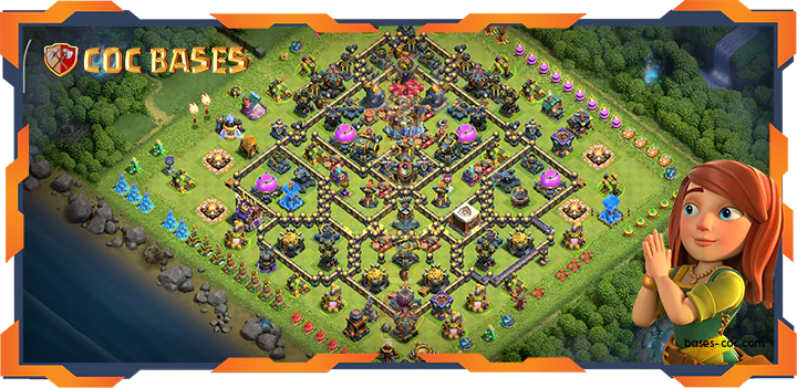 Top Base TH18 with Link, Anti 2 Star, Legend League Layout - Clash of Clans (115)