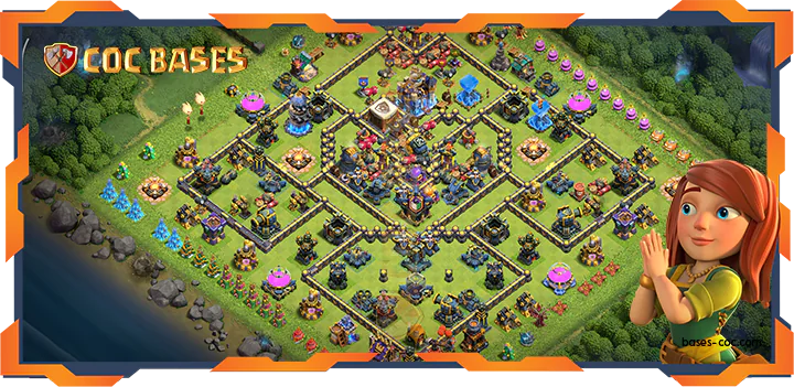 Top Base TH18 with Link, Anti 3 Star Layout - Clash of Clans (149)