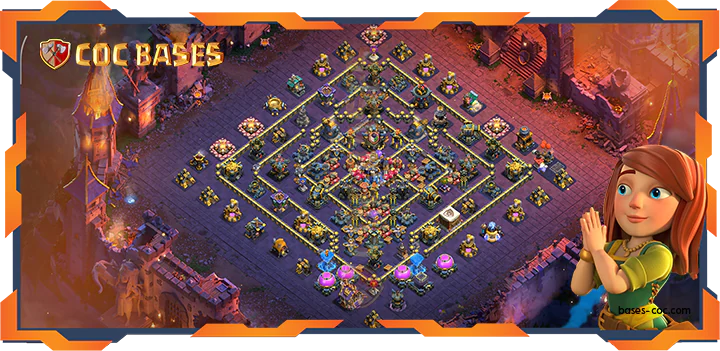 Top Base TH18 with Link, WarCWL, Anti 2 Star Layout - Clash of Clans (101)