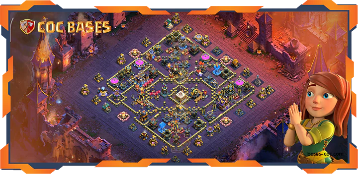 Top Base TH18 with Link, WarCWL, Defense, Anti Everything, Hybrid Layout - Clash of Clans (129)