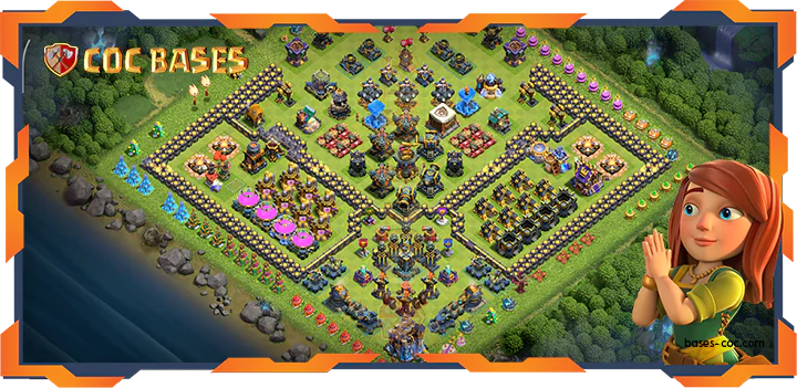 Top Farming Base TH18 with Link, Anti Everything Layout - Clash of Clans (131)
