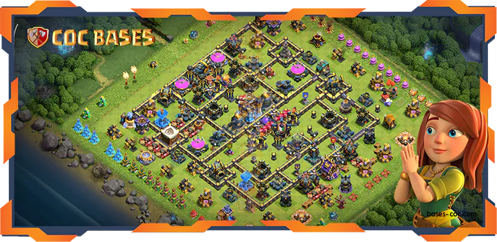 Top Farming Base TH18 with Link, Hybrid Layout - Clash of Clans (147)