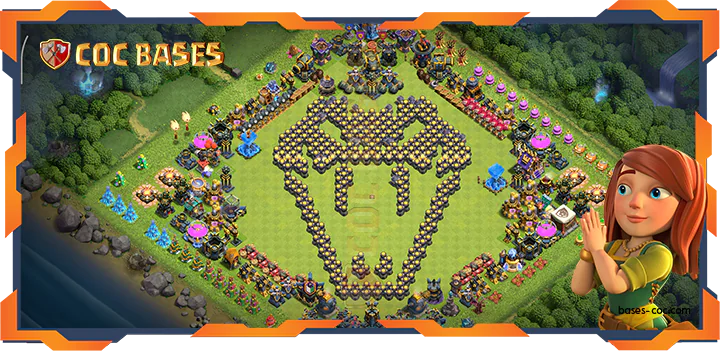 Top Troll Base TH18 with Link, Funny Layout - Clash of Clans (127)