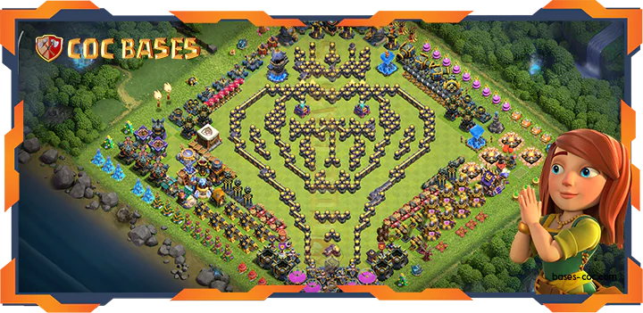 Top Troll Base TH18 with Link, Funny Layout - Clash of Clans (150)