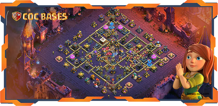 Top War Base TH18 with Link, Anti 2 Star Layout - Clash of Clans (118)