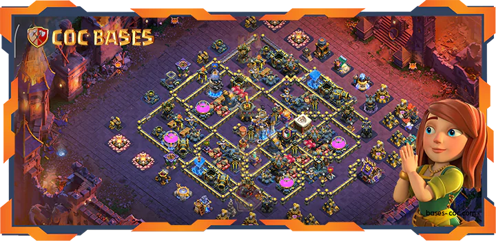 Top War Base TH18 with Link, Anti 3 Star Layout - Clash of Clans (139)