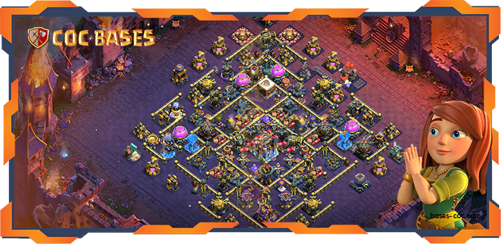 Top War Base TH18 with Link, Defense, Anti 3 Star Layout - Clash of Clans (117)
