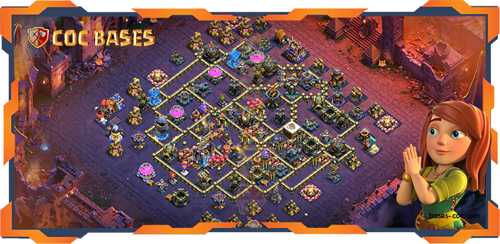 Top War Base TH18 with Link, Defense, Anti Everything Layout - Clash of Clans (122)