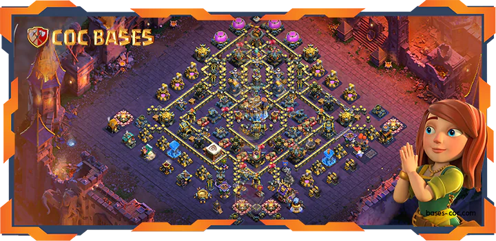 Top War Base TH18 with Link, Defense Layout - Clash of Clans (102)