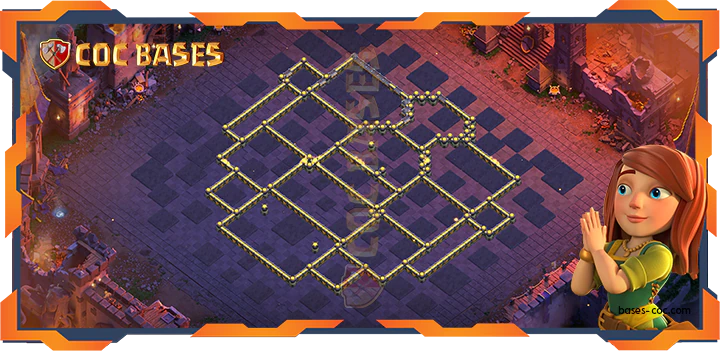 Wall - Top War Base TH18 with Link, Defense, Anti Everything Layout - Clash of Clans (122)
