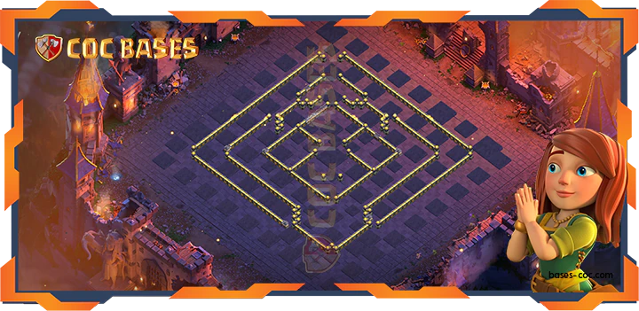 Walls - Top Base TH18 with Link, WarCWL, Anti 2 Star Layout - Clash of Clans (101)