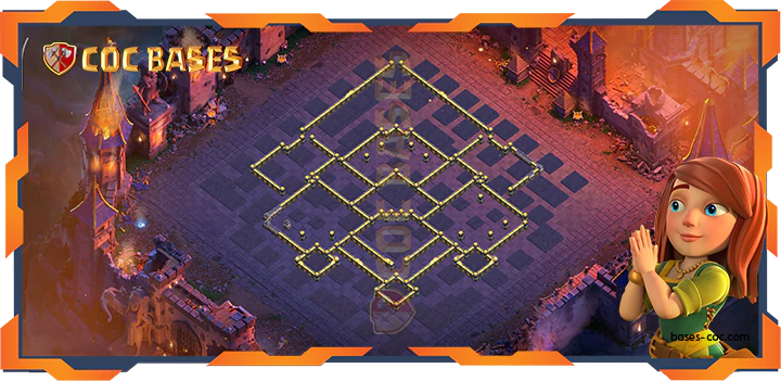 Walls - Top Base TH18 with Link, WarCWL, Anti Everything, Defense Layout - Clash of Clans (116)