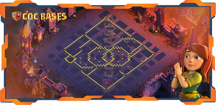 Walls - Top Base TH18 with Link, WarCWL, Defense, Anti Everything, Hybrid Layout - Clash of Clans (129)