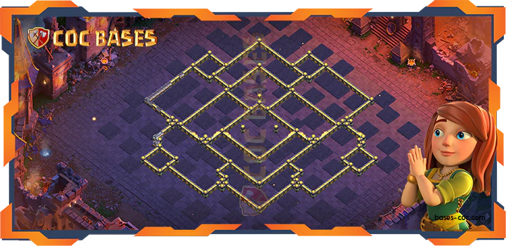 Walls - Top Base TH18 with Link, WarCWL, Defense Layout - Clash of Clans (90)