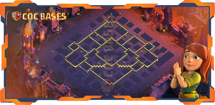 Walls - Top War Base TH18 with Link, Anti 2 Star Layout - Clash of Clans (118)