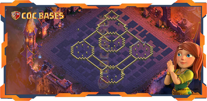 Walls - Top War Base TH18 with Link, Anti 3 Star, Defense Layout - Clash of Clans (96)