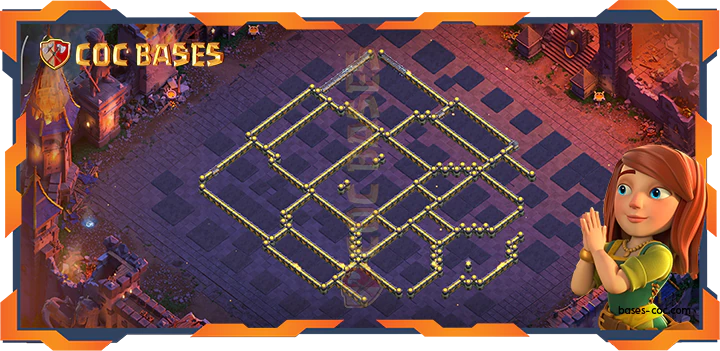 Walls - Top War Base TH18 with Link, Anti 3 Star Layout - Clash of Clans (139)