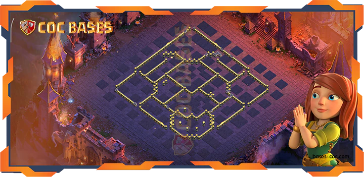 Walls - Top War Base TH18 with Link, Anti 3 Star Layout - Clash of Clans (144)