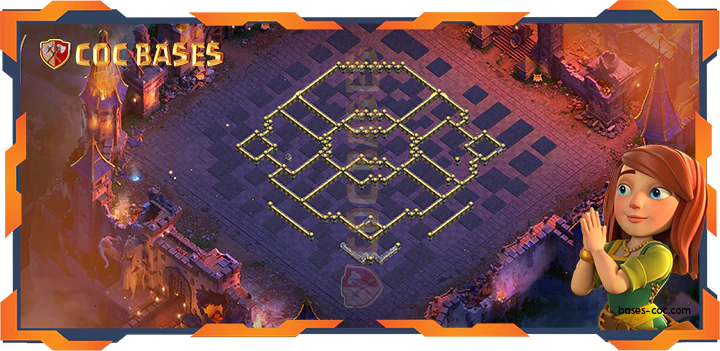 Walls - Top War Base TH18 with Link, Anti 3 Star Layout - Clash of Clans (148)