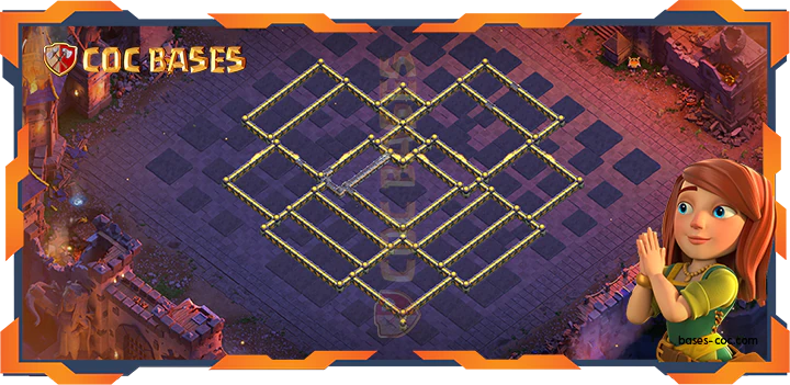 Walls - Top War Base TH18 with Link, Anti Everything, Defense Layout - Clash of Clans (123)