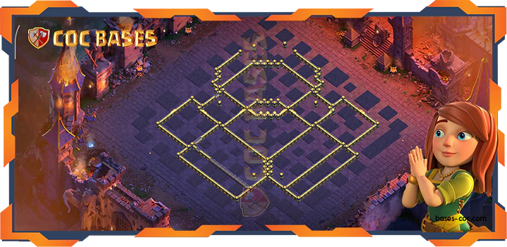 Walls - Top War Base TH18 with Link, Defense Layout - Clash of Clans (121)