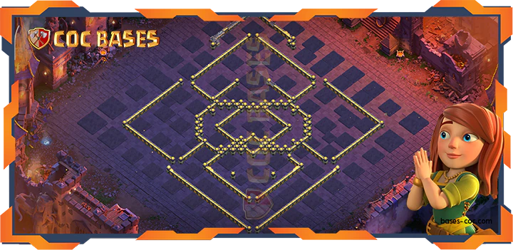 Walls - Top War Base TH18 with Link, Defense Layout - Clash of Clans (83)