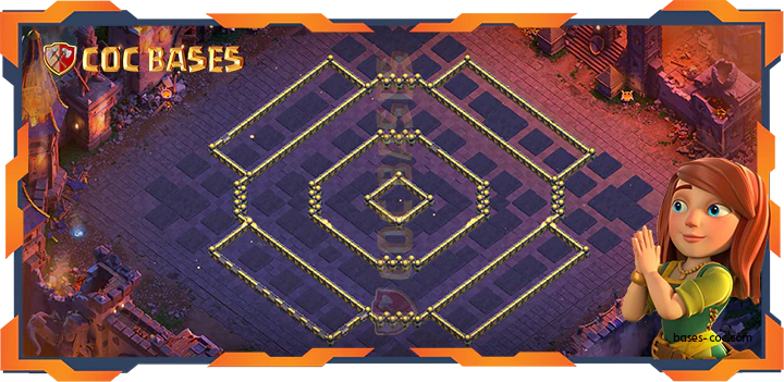 Walls - Top WarCWL Base TH18 with Link, Defense, Anti 2 Star Layout - Clash of Clans (112)